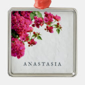 Bougainvillea Floral — Grieks eiland Metalen Ornament (Voorkant)