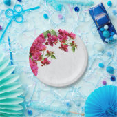 Bougainvillea Floral — Grieks eiland Papieren Bordje (Feest)