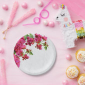 Bougainvillea Floral — Grieks eiland Papieren Bordje (Feest)