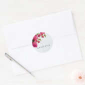 Bougainvillea Floral — Grieks eiland Ronde Sticker (Envelop)