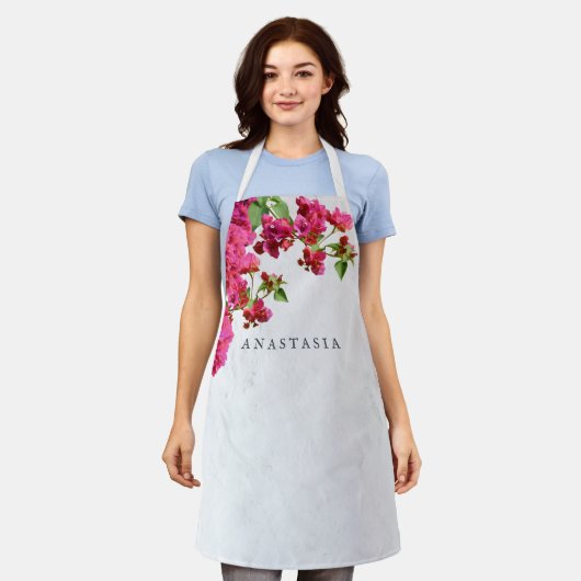 Bougainvillea Floral — Grieks eiland Schort (Gedragen)