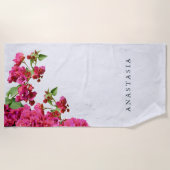 Bougainvillea Floral — Grieks eiland Strandlaken (Voorkant)