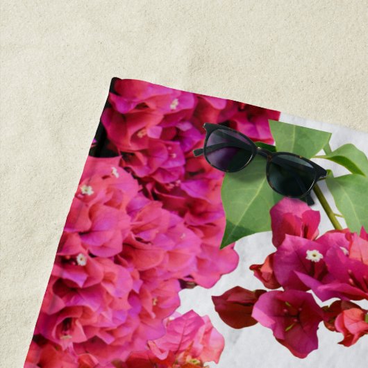 Bougainvillea Floral — Grieks eiland Strandlaken (In situ)