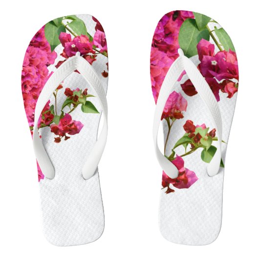 Bougainvillea Floral — Grieks eiland Teenslippers (Voetbed)