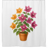 Bougainvillea flower bathroom curtain douchegordijn (Voorkant)