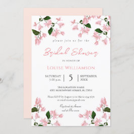 Bougainvillea Flower Bridal Shower Kaart