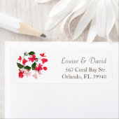 Bougainvillea Flower Return Address Label (Insitu)