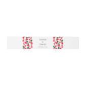 Bougainvillea Flower Wedding Belly Band Uitnodigingen Wikkel (Vlak)