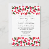 Bougainvillea Flower Wedding Invitation Kaart (Voorkant)