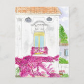 Bougainvillea Flowers in Positano, Italië Briefkaart (Voorkant)