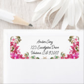 Bougainvillea Flowers Waterverf Magenta Label (Insitu)