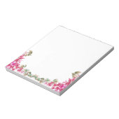 Bougainvillea Flowers Waterverf Magenta Note Kaart Notitieblok (Linkerzijde)