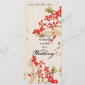 Bougainvillea Flowers Wedding Invitation Kaart (Voorkant / Achterkant)