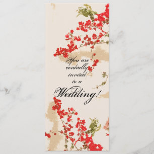 Bougainvillea Flowers Wedding Invitation Kaart