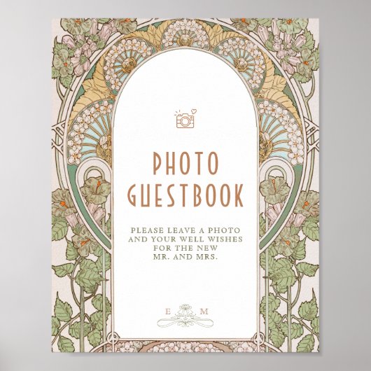 Bougainvillea Foto Gästeboek Bord Antiek Poster (Voorkant)