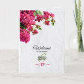 Bougainvillea Greece Wedding Order of Service Programma (Voorkant)