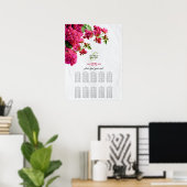 Bougainvillea Greek Island Wedding Seding Chart Poster (Thuiskantoor)