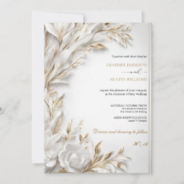 Bougainvillea Green Gold Wedding Art Nouveau Mucha Kaart