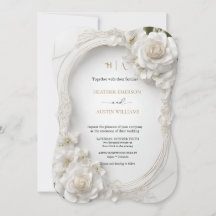 Bougainvillea Green Gold Wedding Art Nouveau Mucha