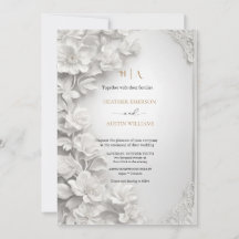 Bougainvillea Green Gold Wedding Art Nouveau Mucha