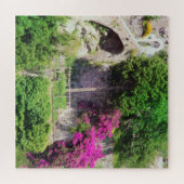 Bougainvillea groeit op Cliff in Positano , Italië Legpuzzel (Horizontaal)