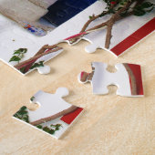 Bougainvillea groeit thuis in Mykonos, Griekenland Legpuzzel (Zijkant)