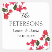 Bougainvillea Huwelijkscadeaus & Favors Sticker (Voorkant)