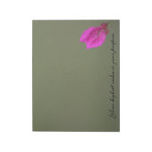Bougainvillea Inspirerend Purpose Quote Notitieblok (Linkerzijde)