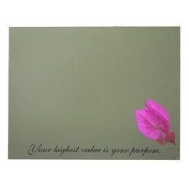 Bougainvillea Inspirerend Purpose Quote Notitieblok
