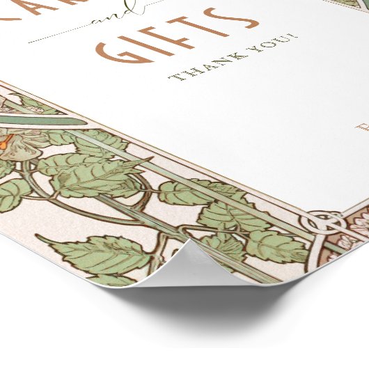 Bougainvillea Kaarten & Gifts Sign  Mucha Poster (Hoek)