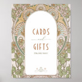 Bougainvillea Kaarten & Gifts Sign  Mucha Poster (Voorkant)