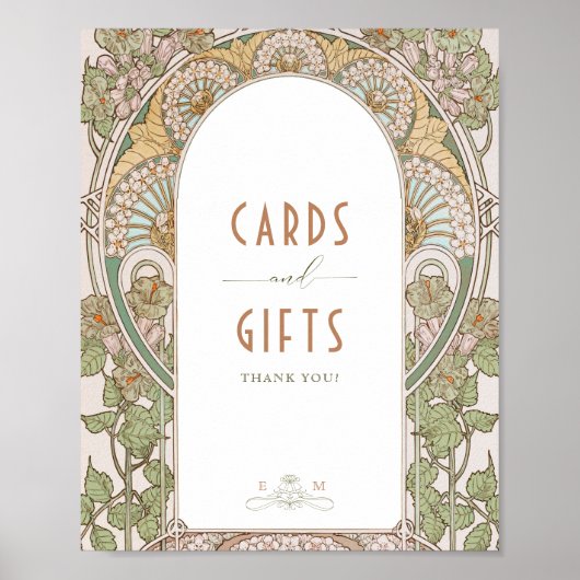 Bougainvillea Kaarten & Gifts Sign Mucha Poster (Voorkant)