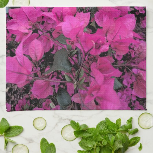Bougainvillea keukenhanddoek (Gevouwen)