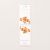 Bougainvillea koraal bruiloft gast plaats tent kaa kaart (Buitenkant ongevouwen)