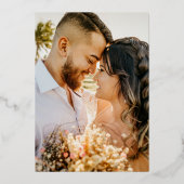 Bougainvillea koraal sinaasappel waterverf bruilof folie uitnodiging (Achterkant)