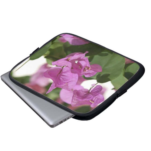 Bougainvillea Laptop Sleeve (Voorkant onderkant)