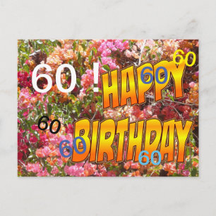 Bougainvillea Leeftijd Sjabloon Verjaardagskaart Briefkaart