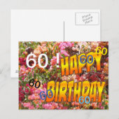 Bougainvillea Leeftijdssjabloon Verjaardagskaart Briefkaart (Voorkant / Achterkant)