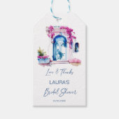 Bougainvillea Mediterraan vrijgezellenfeest gunst Cadeaulabel (Voorkant)