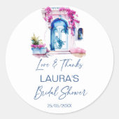 Bougainvillea Mediterraan vrijgezellenfeest gunst Ronde Sticker (Voorkant)