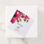 Bougainvillea Mediterranean Greek Island Wedding Bedankjes Labels (In situ)