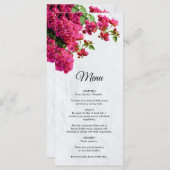 Bougainvillea Mediterranean Greek Island Wedding Menu (Voorkant / Achterkant)