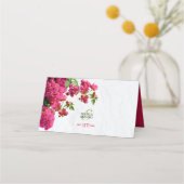 Bougainvillea Mediterranean Greek Island Wedding Plaatskaartje (Achterkant)