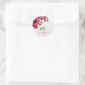 Bougainvillea Mediterranean Greek Island Wedding Ronde Sticker (Tas)