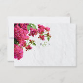 Bougainvillea Mediterranean Greek Island Wedding RSVP Kaartje (Achterkant)