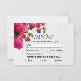 Bougainvillea Mediterranean Greek Island Wedding RSVP Kaartje