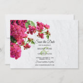Bougainvillea Mediterranean Greek Island Wedding Save The Date (Voorkant)