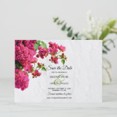 Bougainvillea Mediterranean Greek Island Wedding Save The Date (Staand voorkant)