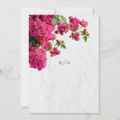 Bougainvillea Mediterranean Greek Island Wedding Save The Date (Achterkant)