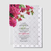 Bougainvillea Mediterranean Greek Island Wedding Vellum Uitnodigingen (Offset (Uitnodiging))